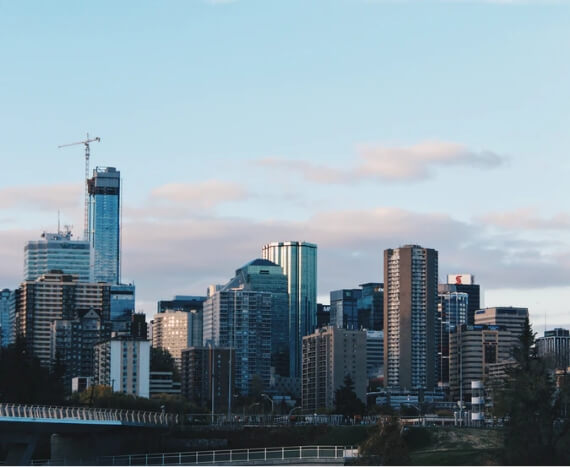 Edmonton skyline at dusk